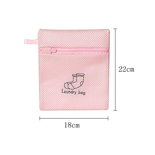 Bolsa de lavandería para lavadora Lencería Bolsa de malla de lavado Ropa Organizador de ropa interior Bolsa de limpieza Sujetador Red de lavado Ba (rosa)