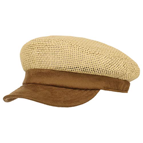 BRIXTON Gorra Marinera Fiddler Straw con Visera (56 cm - Natural)