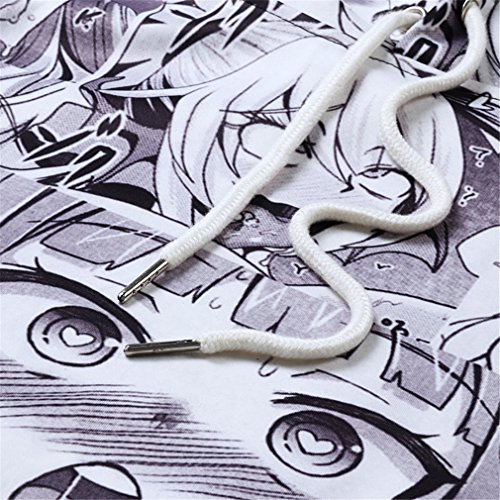 Bsrale Anime Ahegao 3D Divertido por Todas Las Sudaderas con Capucha Joggers Hipster Ropa de Dibujos Animados Sexy Street Wear ahegao Hoodies-M