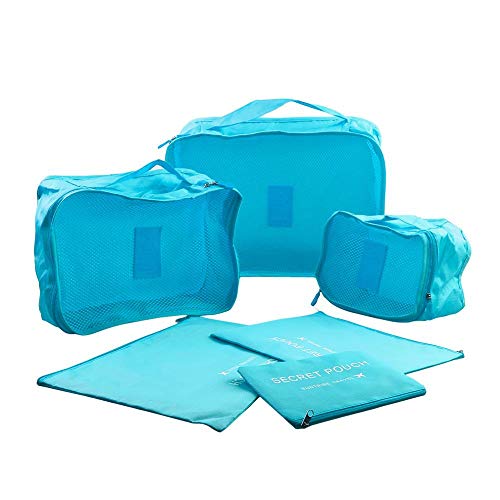 BTKNOO 6 Unids/Set Estilo Coreano Viaje Inicio Equipaje de Almacenamiento Bolsa Ropa Organizador de Almacenamiento Estuche portátil Estuche 6 Colores Envío de la Gota, Borgoña, España