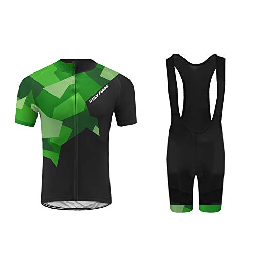 BurningBikewear Uglyfrog Ropa Conjunto Traje Equipacion Ciclismo Mujer Verano con 3D Acolchado De Gel, Maillot Ciclismo + Pantalon/Culote Bicicleta para MTB Ciclista Bici MES2019QXFNS02