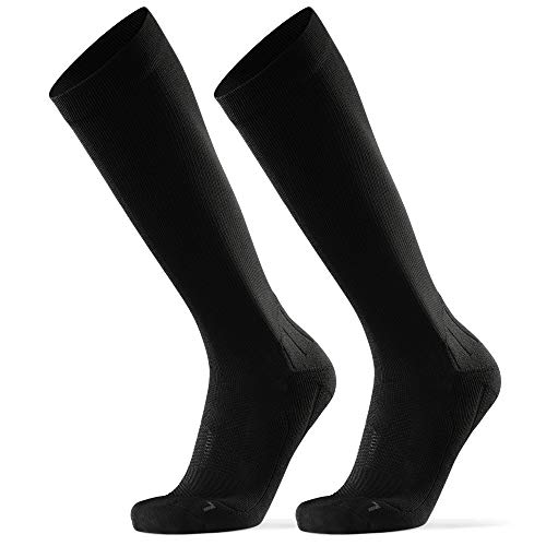 Calcetines de Compresión 2 pares (Negro sólido, EU 43-47)