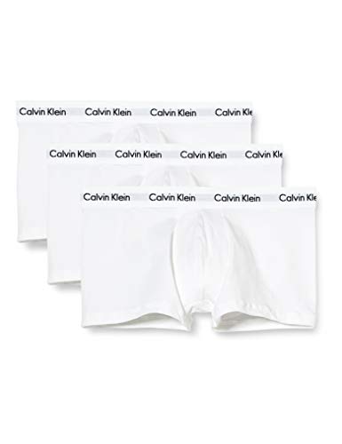 Calvin Klein 3P Trunk, Bóxer para Hombre, Blanco, M, (Pack de 3)