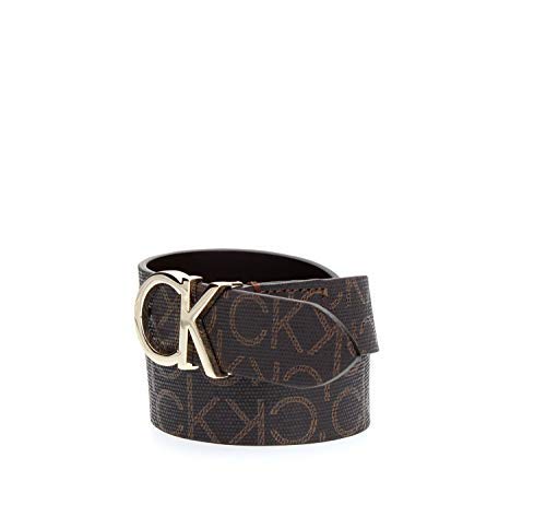 Calvin Klein CK Belt 3cm Cinturón, Marrón (Brown Mono 0hd), 75 para Mujer