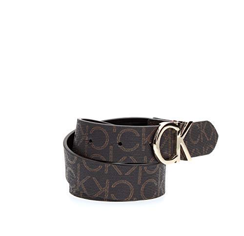 Calvin Klein CK Belt 3cm Cinturón, Marrón (Brown Mono 0hd), 75 para Mujer