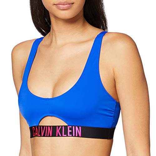 Calvin Klein Cut out Bralette Pijama, Azul (Surf The Web CKB), XL para Mujer