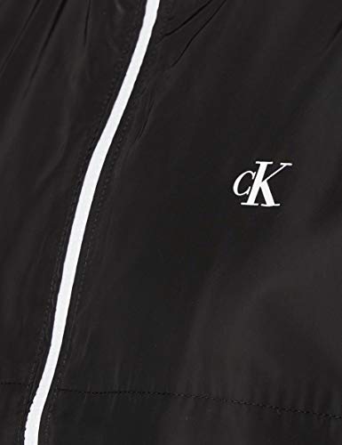 Calvin Klein Jeans Contrast Zip Windbreaker Chaqueta, Ck Negro, M para Mujer