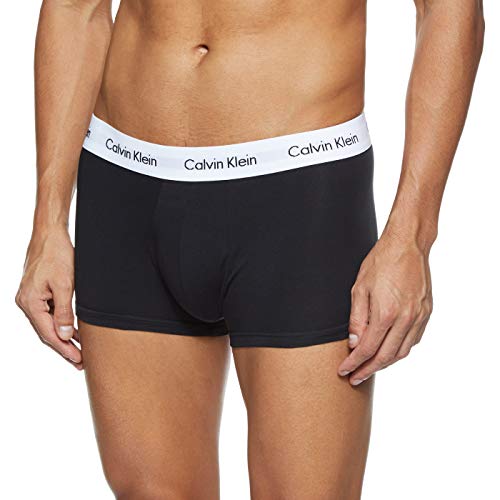 Calvin Klein Low Rise Trunk, Bóxer Para Hombre, Pack de 3, Multicolor (Black/White/Grey), S