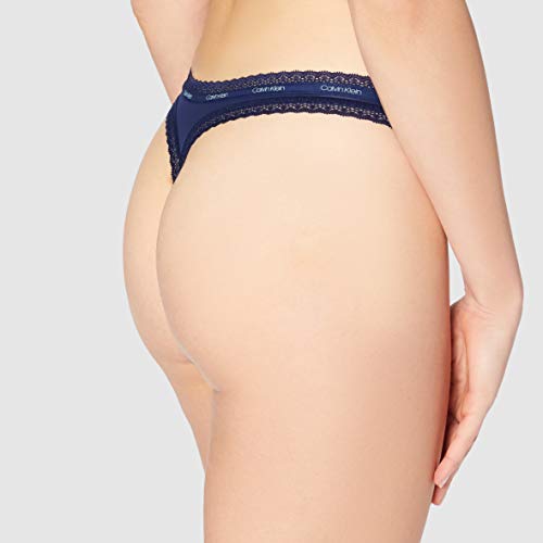 Calvin Klein Thong Lencería, Nueva Marina, M Unisex Adulto