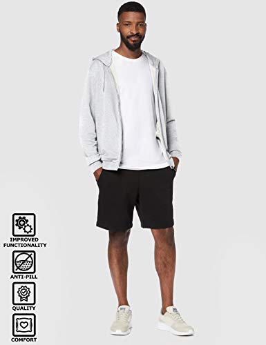 CARE OF by PUMA Sudadera con capucha de manga larga con capucha y cremallera para hombre, Gris (Grey), S, Label: S