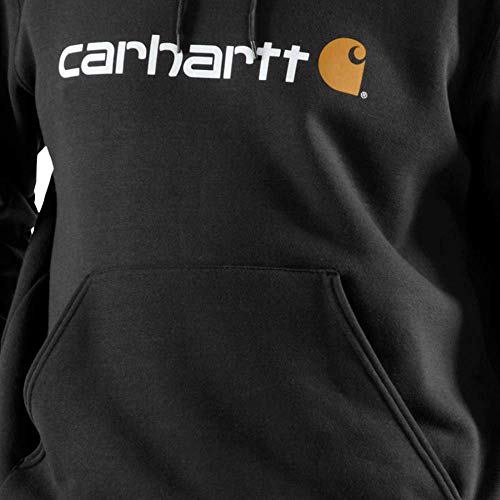 Carhartt Signature Logo Midweight Sweatshirt Sudadera, Black, S para Hombre