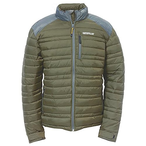 Caterpillar Chaqueta modelo Defender para hombre (Grande (L)/Verde)