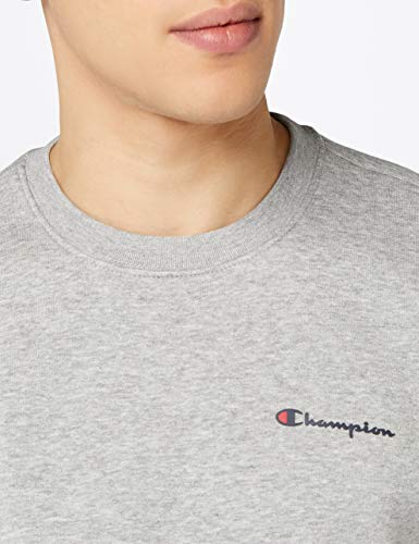 Champion Hombre - Sudadera Classic Small Logo - Gris, S