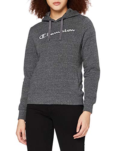 Champion Mujer - Sudadera con Capucha Classic C-Logo Allover - Gris, L