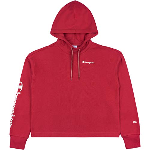 Champion Women Hoodie Hooded Crop Top 113212, Color:Rot (cmr), Talla:L