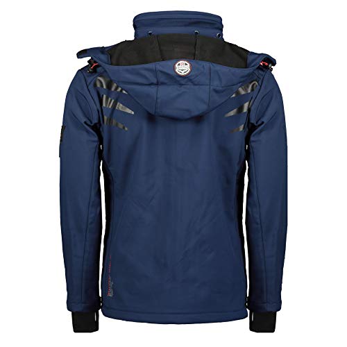 Chaqueta multifunción softshell impermeable para hombre de Geographical Norway, Otoño/Invierno, Manga Larga, Mujer, color azul oscuro, tamaño M