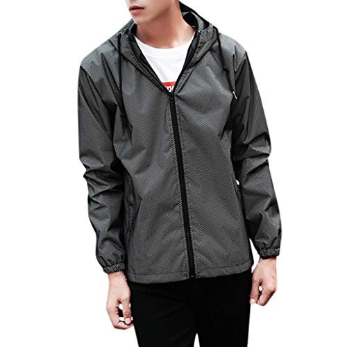 Chaqueta Reflectante Pareja Sudadera con Capucha Navidad Casual Invierno Otoño Hombres y Mujeres Sudadera de Manga Larga Guapo Color sólido Fiesta Streetwear Chándal riou