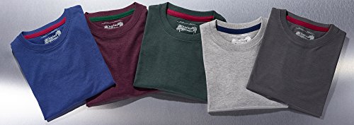 Charles Wilson Paquete 5 Camisetas Cuello Redondo Lisas (Small, Mixed Melange)