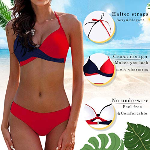 CheChury Bikinis Conjunto 2020 Sexy Push-Up Halter Traje de Baño Sexy Elegante Sólido Mujer Ropa de Playa Brasileños Bañador Talla Grande