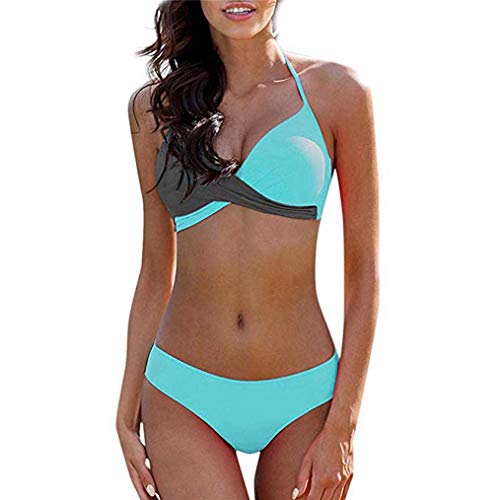 CheChury Bikinis Conjunto 2020 Sexy Push-Up Halter Traje de Baño Sexy Elegante Sólido Mujer Ropa de Playa Brasileños Bañador Talla Grande