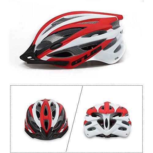 Ciclo casco de la bici Equipo ecuestre Casco de Ciclista integrado Masculino Y Femenino de bicicletas de montaña del casco de ciclista Adecuado para adultos y adolescentes ( Color : Red , Size : L )