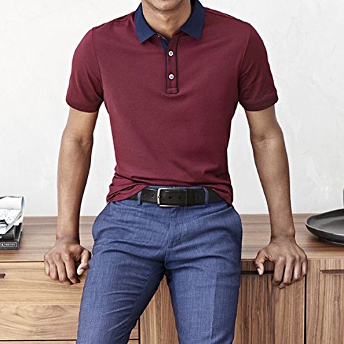 Cinturón de cuero HZHY para hombre, con hebilla antiarañazos, ideal para usar con vestimenta informal, vaqueros y ropa de trabajo, hombre, Type 3, 125cm ( Waist 39''- 44'' )