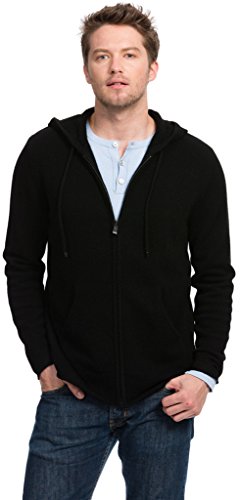 Citizen Cashmere Sudadera con Capucha (Hombre) - Lana de Yak Tibetana (Negro, S) (42 152Y-02-01)