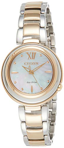 Citizen Reloj Analógico para Mujer de Cuarzo con Correa en Acero Inoxidable EM0335-51D