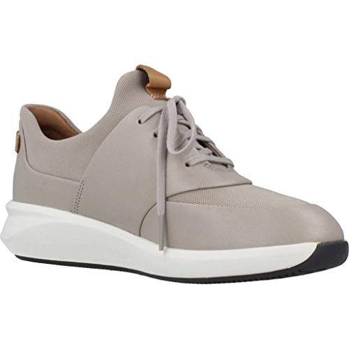 Clarks Un Rio Lace, Zapatillas, Gris (Stone Leather Stone Leather), 39.5 EU