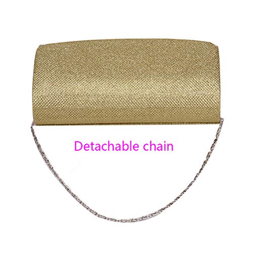 Clutch Bolso De Embrague Señoras Mujer Monedero Moda Dama Señora Fiesta Bola Banquete Cena Boda Hombro Crossbody Bolso De Noche Cadena Desmontable,black,L