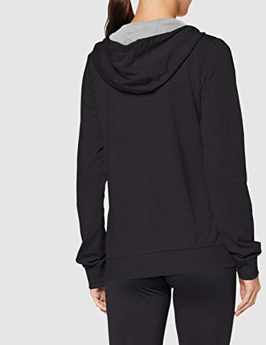 CMP Sudadera de algodón elástico con Capucha para Mujer, Mujer, Sudadera, 3C88676T, Negro/Gris, 38