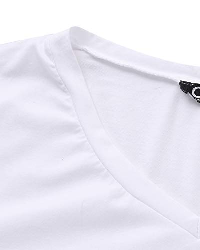 CNFIO Camiseta Mujer Manga Larga Cuello Redondo Blusas para Mujer Suelta Gradiente Efecto TeñidoTops Mujer Fiesta