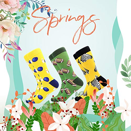 Coloridos Calcetines Para Hombres,Calcetines de Vestir Divertidos, Calcetines de Oficina de Algodón con Estampados Divertidos y Elegantes de Fantasía, Locos Geniales (39-46, 10 Pairs-Sunset3)