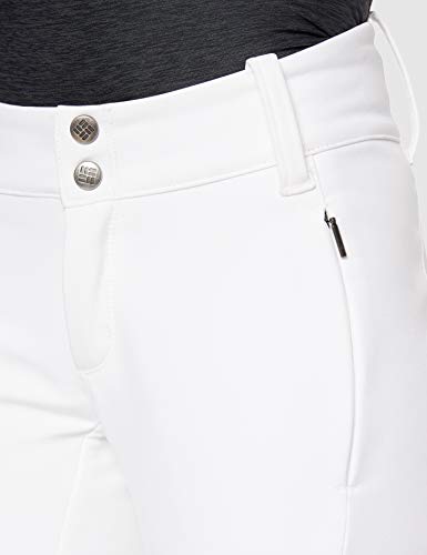 Columbia Pantalón de esquí repelente al agua para mujer, Roffe Ridge Pant, Poliéster, Blanco, Talla W42/R, 1761411