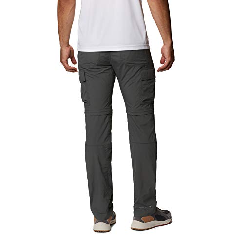 Columbia Silver Ridge II Pantalones de Senderismo Convertibles, Hombre, Gris (Grill), W32/L30