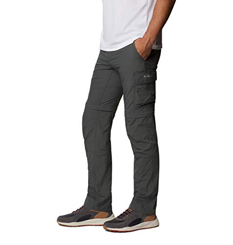 Columbia Silver Ridge II Pantalones de Senderismo Convertibles, Hombre, Gris (Grill), W32/L30