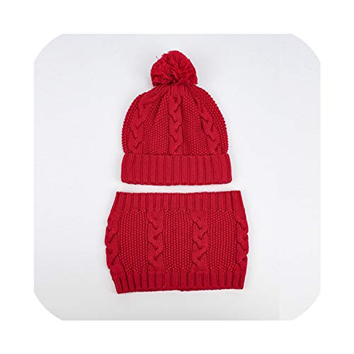 Conjunto de gorro y bufanda para niños y niñas, gorro de invierno con pompón de punto de otoño de algodón cálido para esquiar al aire libre, accesorio para bebé