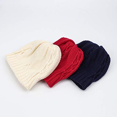 Conjunto de gorro y bufanda para niños y niñas, gorro de invierno con pompón de punto de otoño de algodón cálido para esquiar al aire libre, accesorio para bebé