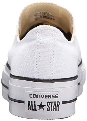 Converse Chuck Taylor CTAS Lift Ox Canvas, Zapatillas Mujer, Blanco White Black White 102, 39 EU