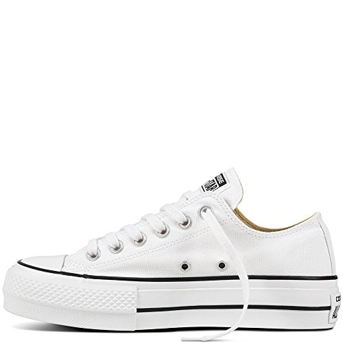 Converse Chuck Taylor CTAS Lift Ox Canvas, Zapatillas, Negro Black White White 001, 35 EU