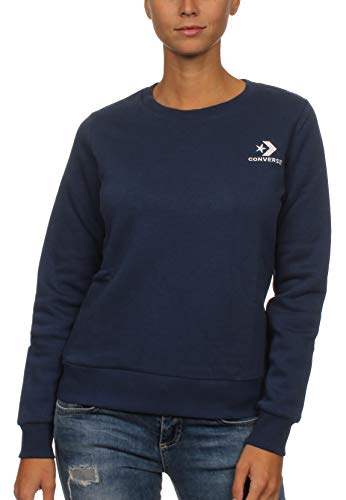 Converse Star Chevron EMB Crew Navy - Sudadera, Mujer, Azul(Navy)