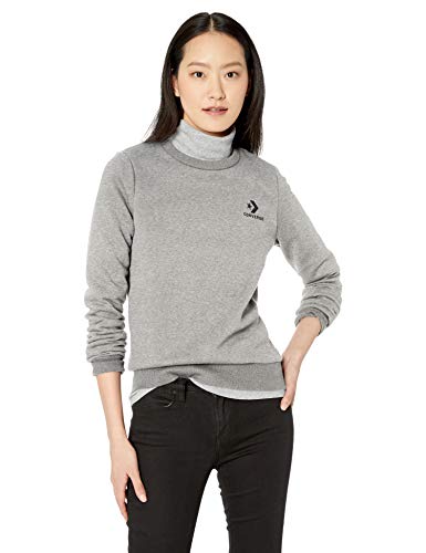 Converse Star Chevron EMB Crew VGH - Sudadera, Mujer, Gris(Vintage Grey Heather)