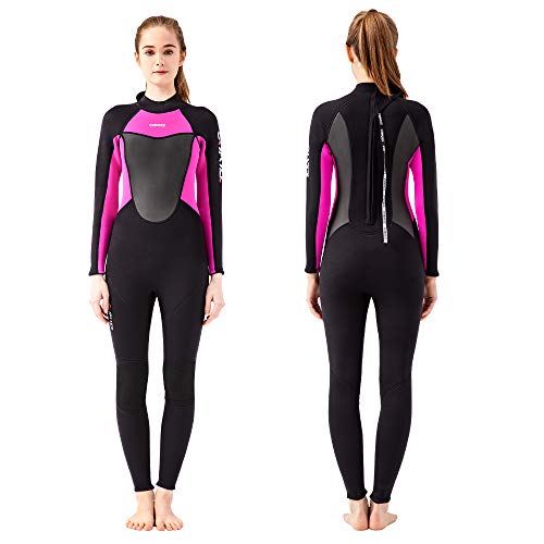 COPOZZ - Traje de neopreno unisex de 3 mm, con cremallera trasera, para bucear, bucear, natación, surf