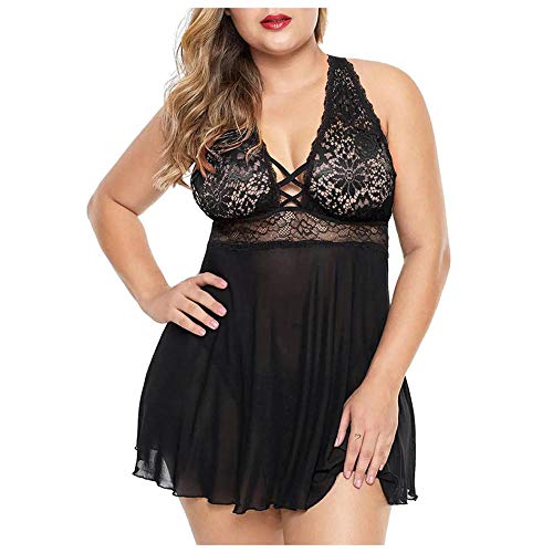 Corsés Y Bustiers para Mujer Accesorios De Lencería para Mujer Camisón De Encaje Sexy Ropa De Dormir Mujeres Correa Cruzada Negra Camisón Ropa De Dormir Tallas Grandes   Lencería Femenina Ca