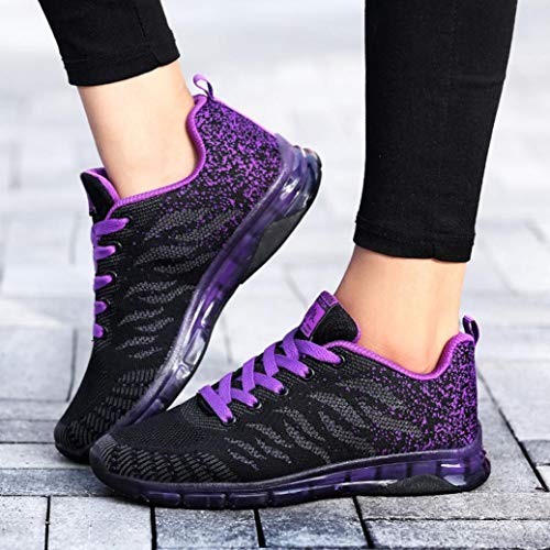 Covermason Zapatos Zapatos para correr mujer, punto Zapatos para correr con cojines de aire