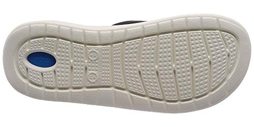 Crocs LiteRide Slide, Sandalias de Punta Descubierta Unisex Adulto, Azul (Navy/White 462), 37/38 EU