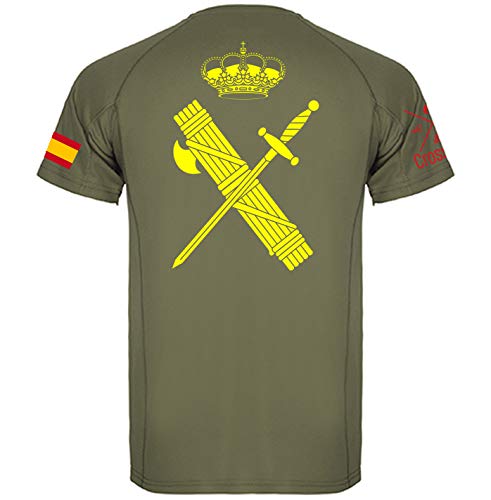 Crossfire Camiseta Técnica de la Guardia Civil (Verde Oliva, S)