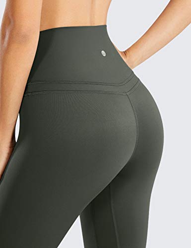 CRZ YOGA Mujer Mallas Deportivo Pantalón Elastico para Running Fitness-71cm Verde Oliva 36