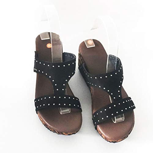 Cuñas De Estampado De Leopardo De Las Mujeres Tacones Altos Moda De Verano Zapatos De Boca De Pescado De Playa Sandalias De Plataforma De Punta Abierta Informal Tamaño Grande 35-42