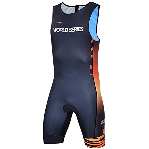 Cycle360 Traje (tritraje) de una Pieza competición - Tirantes FETRI - Triatlón Modelo Eye of The Tiger - Talla L